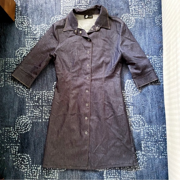 💙 ORSAY CASUAL NAVY DENIM LIKE CAPRI SLEEVE JACKET/DRESS! - Picture 6 of 14